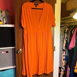Orange Forever 21 dress, size 2XL, NWOT